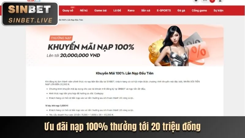 Thưởng chào mừng thành viên mới WON88